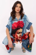 Koszula Damska Model DHJ-KS-19007-5.87 Blue - Italy Moda