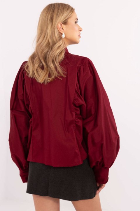 Koszula Damska Model MI-KS-C233.70 Bordo - Italy Moda Koszula Damska Model MI-KS-C233.70 Bordo - Italy Moda