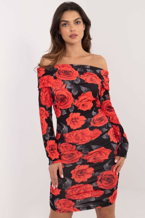 Sukienka Model DHJ-SK-18688.36 Black/Red - Italy Moda Sukienka Model DHJ-SK-18688.36 Black/Red - Italy Moda