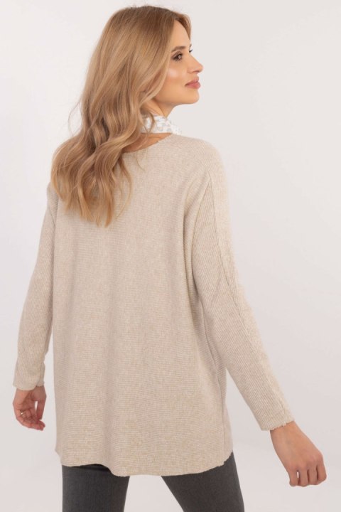 Sweter Damski Model DHJ-BZ-19226.91 Beige - Italy Moda Sweter Damski Model DHJ-BZ-19226.91 Beige - Italy Moda