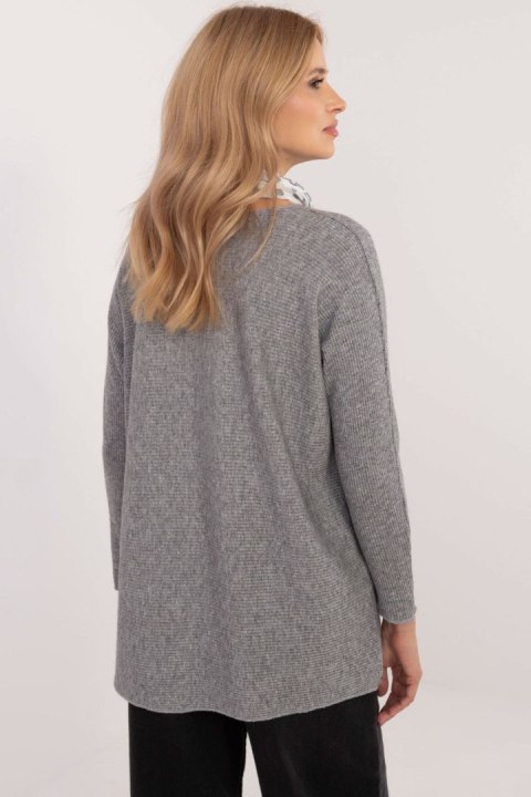 Sweter Damski Model DHJ-BZ-19226.91 Grey - Italy Moda Sweter Damski Model DHJ-BZ-19226.91 Grey - Italy Moda