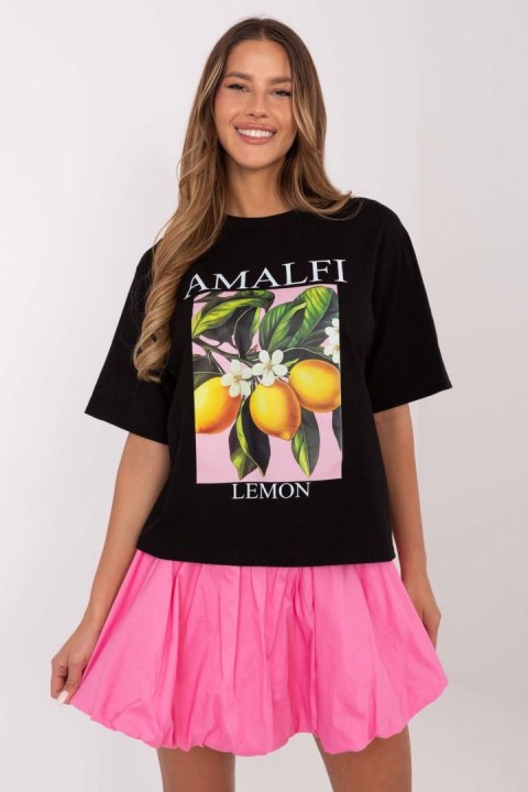 Tshirt Damski Model MI-TS-M745-1.37 Black - Italy Moda Tshirt Damski Model MI-TS-M745-1.37 Black - Italy Moda