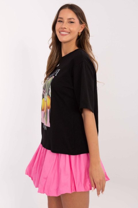 Tshirt Damski Model MI-TS-M745-1.37 Black - Italy Moda Tshirt Damski Model MI-TS-M745-1.37 Black - Italy Moda