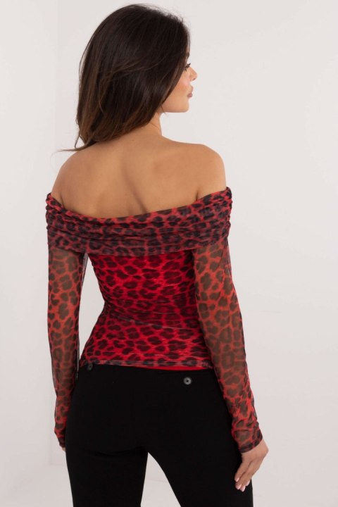 Bluzka Model DHJ-BZ-18701.59 Red - Italy Moda Bluzka Model DHJ-BZ-18701.59 Red - Italy Moda