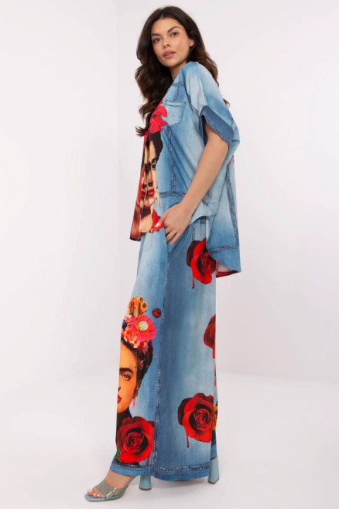 Spodnie Damskie Model DHJ-SP-19183-5.78 Blue - Italy Moda