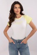T-shirt Damski Model NM-TS-V7939.50 White/Yellow - NM