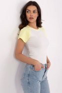 T-shirt Damski Model NM-TS-V7940.17 White/Yellow - NM