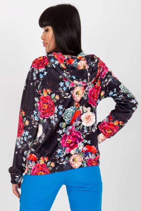 Bluza Damska Model RV-BL-8143.83P Black/Red - Rue Paris Bluza Damska Model RV-BL-8143.83P Black/Red - Rue Paris