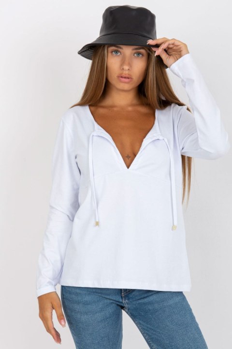 Bluzka Model RV-BZ-8055.35P White - Rue Paris Bluzka Model RV-BZ-8055.35P White - Rue Paris