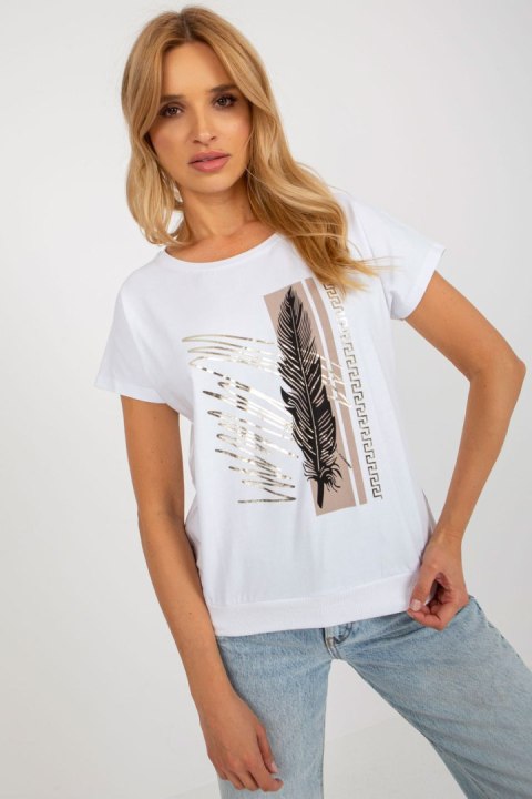 Bluzka Model RV-BZ-8951.33P White - Rue Paris Bluzka Model RV-BZ-8951.33P White - Rue Paris