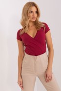 Bluzka Model RV-TS-5636.18 Bordo - Rue Paris
