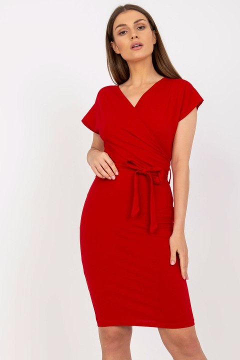 Sukienka Model RV-SK-8018.91 Red - Rue Paris Sukienka Model RV-SK-8018.91 Red - Rue Paris