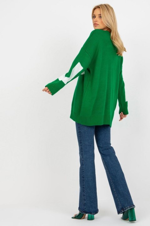 Sweter Damski Model LC-SW-8050.95P Green - Rue Paris Sweter Damski Model LC-SW-8050.95P Green - Rue Paris