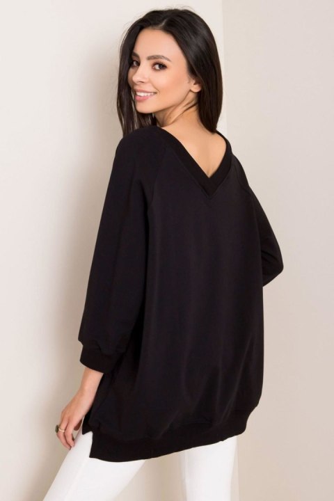 Bluza Damska Model RV-BL-5676.09 Black - Rue Paris Bluza Damska Model RV-BL-5676.09 Black - Rue Paris