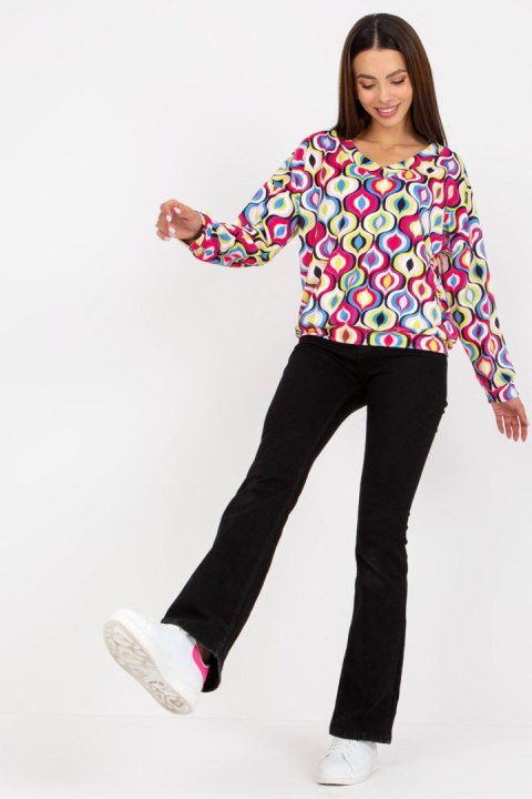 Bluza Damska Model RV-BL-8186.14X Pink - Rue Paris Bluza Damska Model RV-BL-8186.14X Pink - Rue Paris