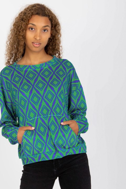 Bluza Damska Model RV-BL-8188.50 Green - Rue Paris Bluza Damska Model RV-BL-8188.50 Green - Rue Paris