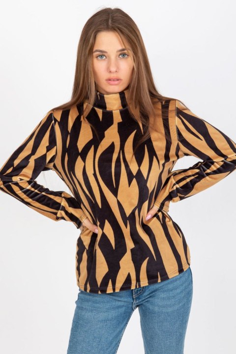 Bluzka Model RP-BZ-8187-1.02X Camel - Rue Paris Bluzka Model RP-BZ-8187-1.02X Camel - Rue Paris