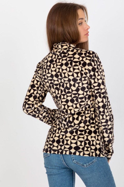 Bluzka Model RP-BZ-8187-2.06 Black/Beige - Rue Paris Bluzka Model RP-BZ-8187-2.06 Black/Beige - Rue Paris