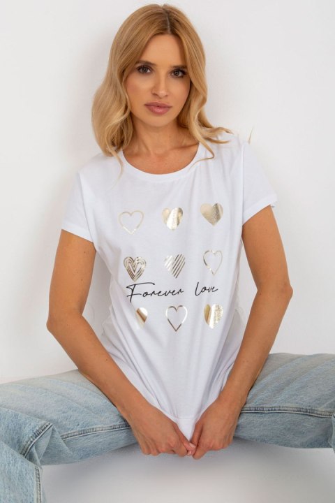 Bluzka Model RV-BZ-8954.26P White - Rue Paris Bluzka Model RV-BZ-8954.26P White - Rue Paris