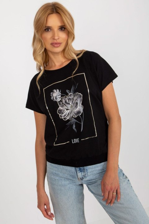 Bluzka Model RV-BZ-8957.77 Black - Rue Paris Bluzka Model RV-BZ-8957.77 Black - Rue Paris