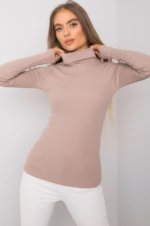 Golf damski Model RV-BZ-7182.01P Dark Beige - Rue Paris Golf damski Model RV-BZ-7182.01P Dark Beige - Rue Paris