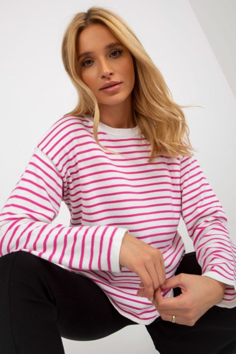 Sweter Damski Model LC-SW-6006.22 Light Violet - Rue Paris Sweter Damski Model LC-SW-6006.22 Light Violet - Rue Paris