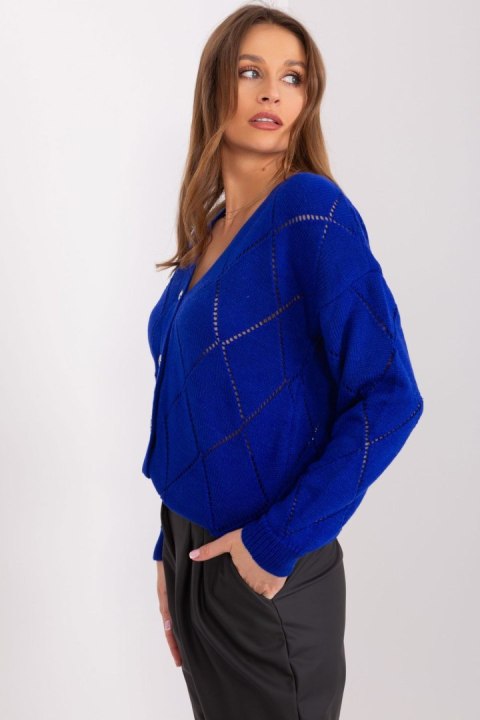 Sweter Damski Model LC-SW-A10-1.19P Cobalt - Rue Paris Sweter Damski Model LC-SW-A10-1.19P Cobalt - Rue Paris