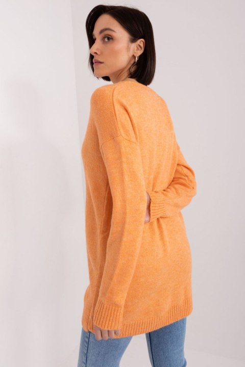 Sweter Damski Model TO-SW-1810.13 Light Orange - Rue Paris Sweter Damski Model TO-SW-1810.13 Light Orange - Rue Paris