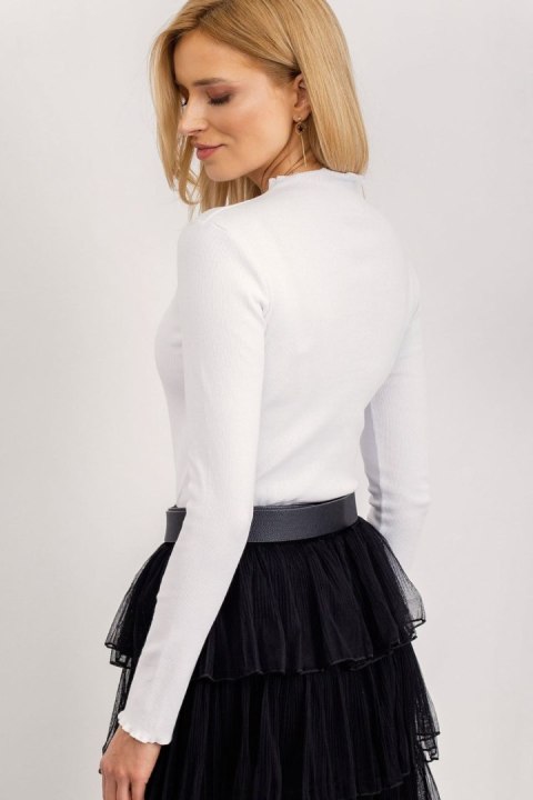 Bluzka Model RV-BZ-5209.04X White - Rue Paris Bluzka Model RV-BZ-5209.04X White - Rue Paris