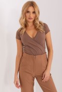 Bluzka Model RV-TS-5636.18 Brown - Rue Paris