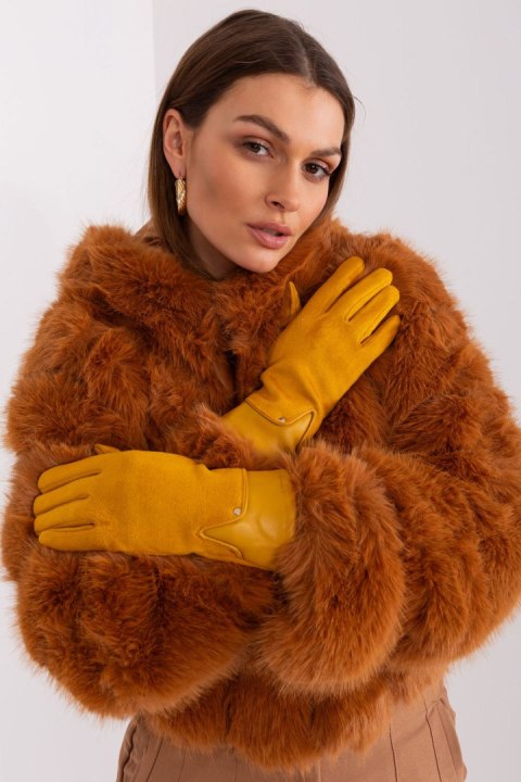 Rękawiczki Model AT-RK-239507.26P Dark Yellow - AT Rękawiczki Model AT-RK-239507.26P Dark Yellow - AT