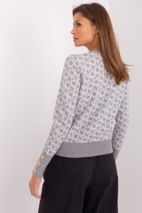 Sweter Damski Model AT-SW-2342.46P Grey - AT Sweter Damski Model AT-SW-2342.46P Grey - AT