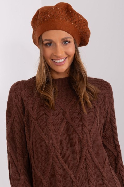 Beret Model AT-CZ-231605.24P Light Brown - AT Beret Model AT-CZ-231605.24P Light Brown - AT