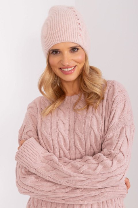 Czapka Model AT-CZ-2328.38P Powder Pink - AT Czapka Model AT-CZ-2328.38P Powder Pink - AT