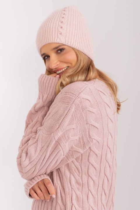 Czapka Model AT-CZ-2328.38P Powder Pink - AT Czapka Model AT-CZ-2328.38P Powder Pink - AT