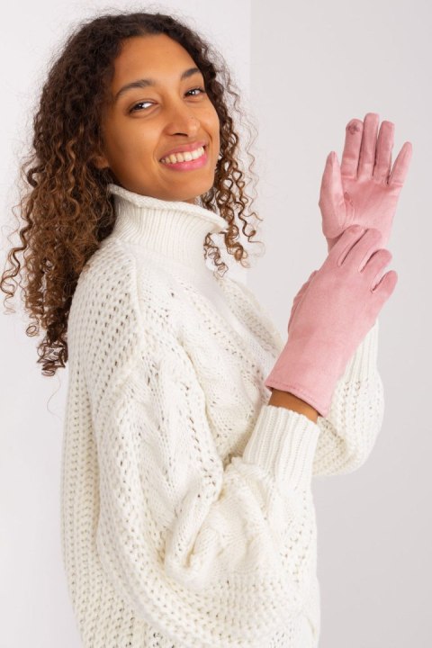 Rękawiczki Model AT-RK-2370.99 Light Pink - AT Rękawiczki Model AT-RK-2370.99 Light Pink - AT
