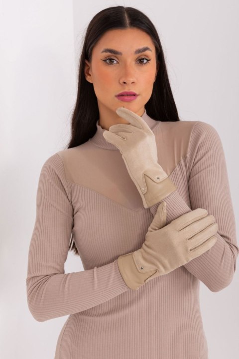 Rękawiczki Model AT-RK-239507.94P Beige - AT Rękawiczki Model AT-RK-239507.94P Beige - AT