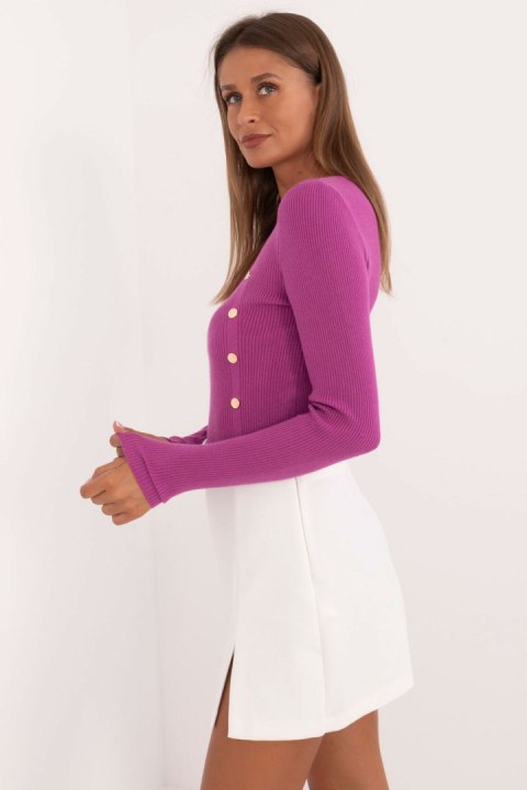 Sweter Damski Model AT-SW-2332-2.65 Dark Violet - AT Sweter Damski Model AT-SW-2332-2.65 Dark Violet - AT