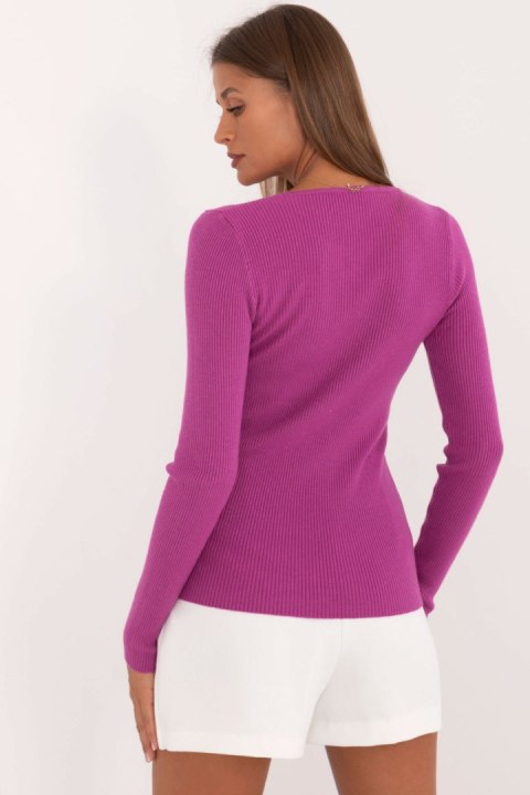 Sweter Damski Model AT-SW-2332-2.65 Dark Violet - AT Sweter Damski Model AT-SW-2332-2.65 Dark Violet - AT