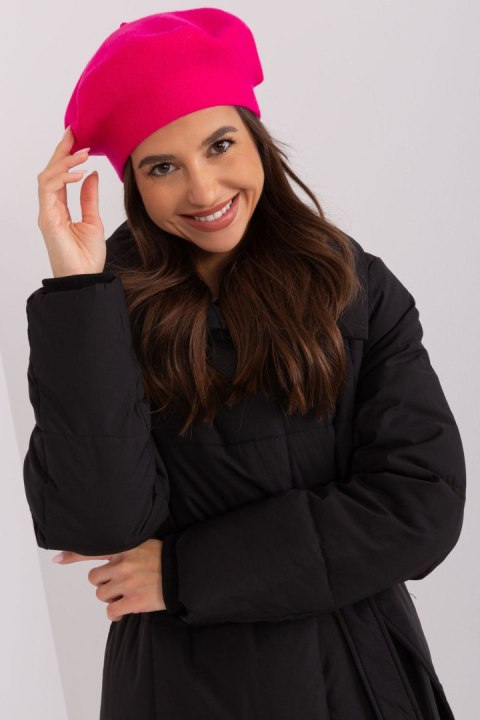 Beret Model AT-CZ-231305.82P Dark Pink - AT Beret Model AT-CZ-231305.82P Dark Pink - AT