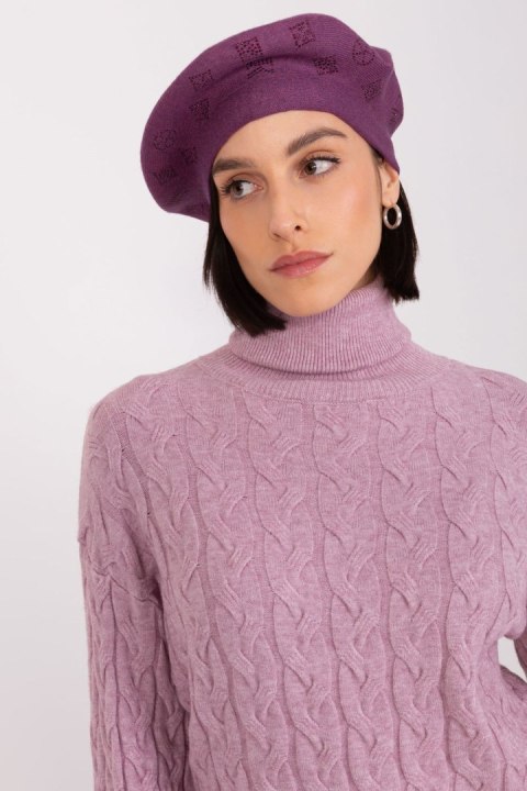 Beret Model AT-CZ-2318.27 Dark Violet - AT Beret Model AT-CZ-2318.27 Dark Violet - AT