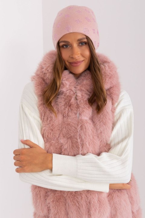 Czapka Model AT-CZ-2325.85 Pink - AT Czapka Model AT-CZ-2325.85 Pink - AT