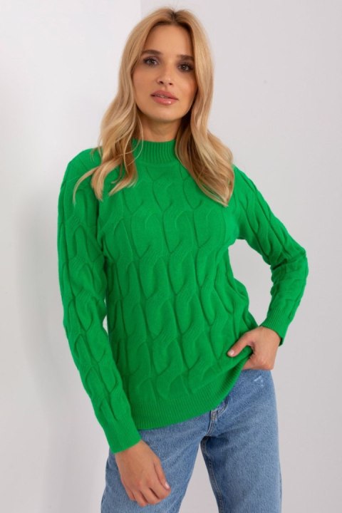 Sweter Damski Model AT-SW-2235.00P Green - AT Sweter Damski Model AT-SW-2235.00P Green - AT