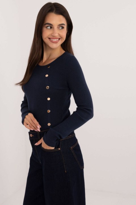 Sweter Damski Model AT-SW-2332-2.65 Navy - AT Sweter Damski Model AT-SW-2332-2.65 Navy - AT