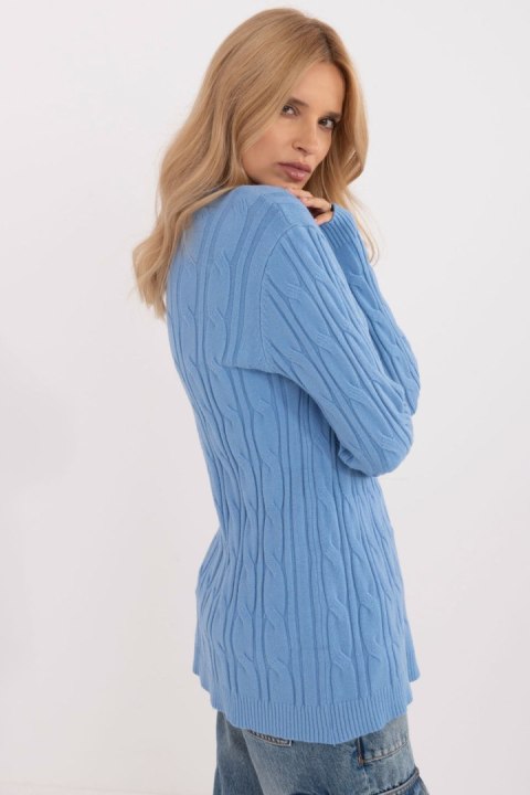 Sweter Damski Model AT-SW-2343.88 Blue - AT Sweter Damski Model AT-SW-2343.88 Blue - AT