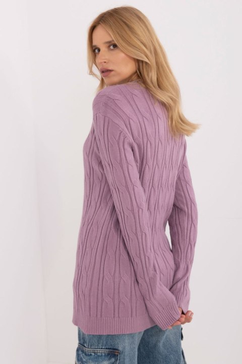 Sweter Damski Model AT-SW-2343.88 Violet - AT Sweter Damski Model AT-SW-2343.88 Violet - AT