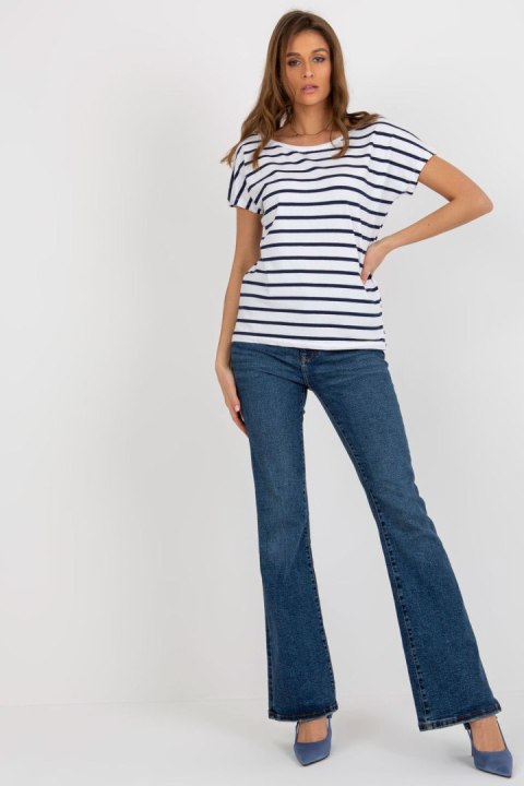 T-shirt Damski Model RV-TS-8568.76 White/Navy - BFG T-shirt Damski Model RV-TS-8568.76 White/Navy - BFG