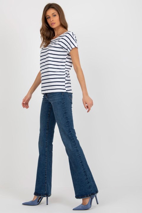 T-shirt Damski Model RV-TS-8568.76 White/Navy - BFG T-shirt Damski Model RV-TS-8568.76 White/Navy - BFG