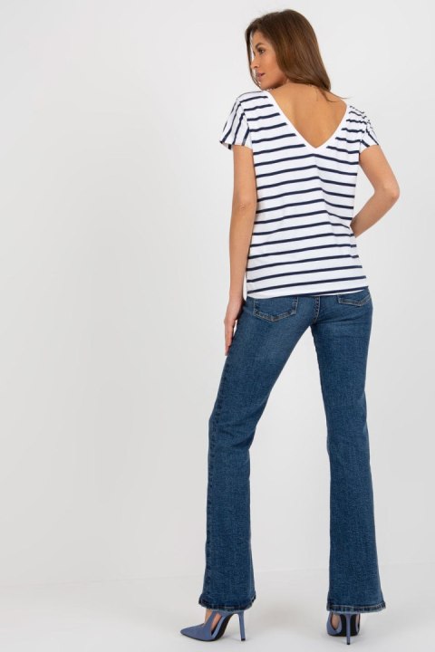 T-shirt Damski Model RV-TS-8568.76 White/Navy - BFG T-shirt Damski Model RV-TS-8568.76 White/Navy - BFG