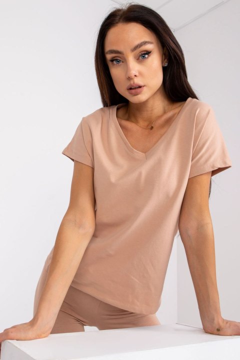 T-shirt Damski Model AP-TS-A-004 Camel - BFG T-shirt Damski Model AP-TS-A-004 Camel - BFG